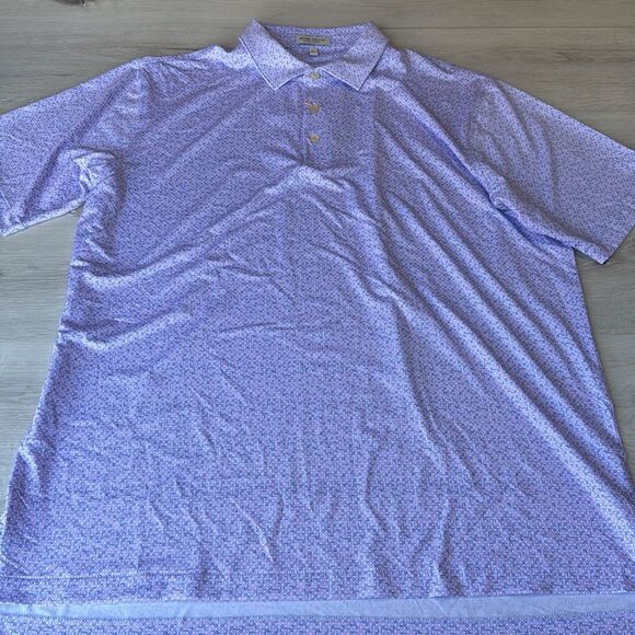 Peter Millar Short Sleeve Dazed and Transfused Print Polo Knit Shirt XL nwt - Picture 3 of 5